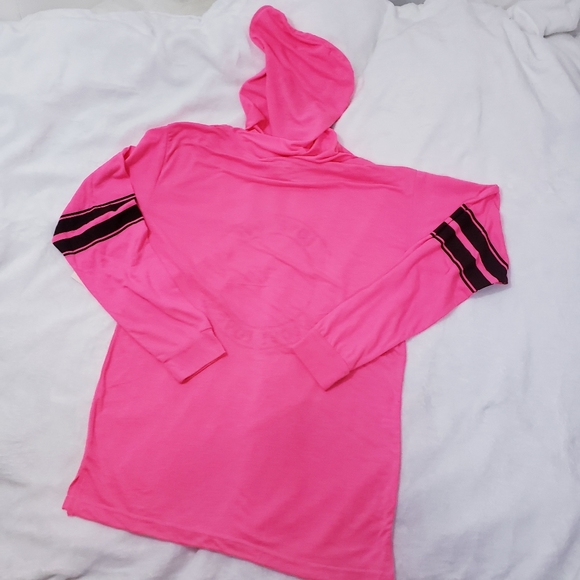 💋3/$20💋NWT Hot Pink Love Pullover Lightweight Hoodie - Picture 4 of 6